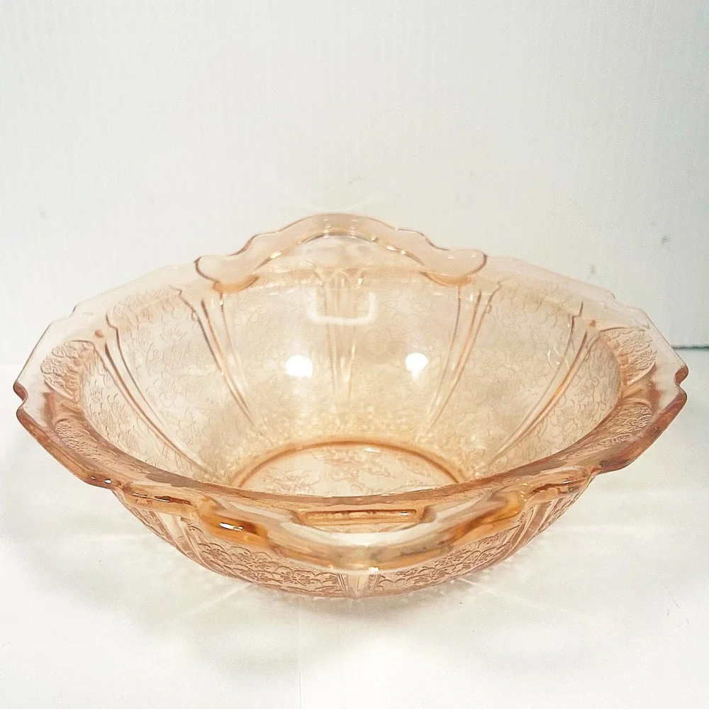 Jeannette‎ Glass Cherry Blossom Bowl 9 Inch Pink Depression Glass